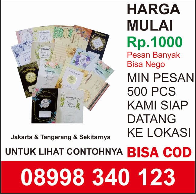 Cetak undangan Pondok Aren